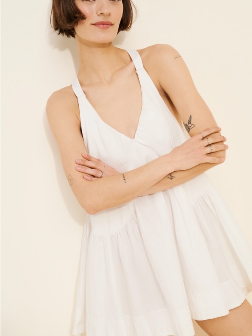 Daily practice by anthropology spring fling race back mini dress